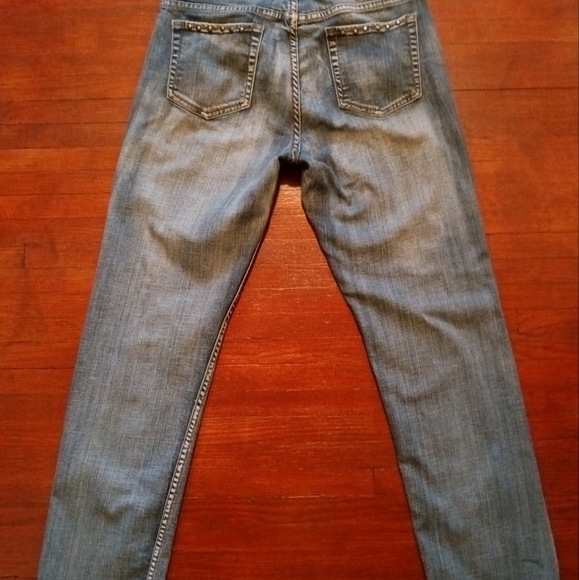 Skinny Jeans Medium Wash Boot Cut w/ Studs - Picture 5 of 5
